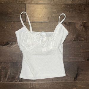 White crochet crop top